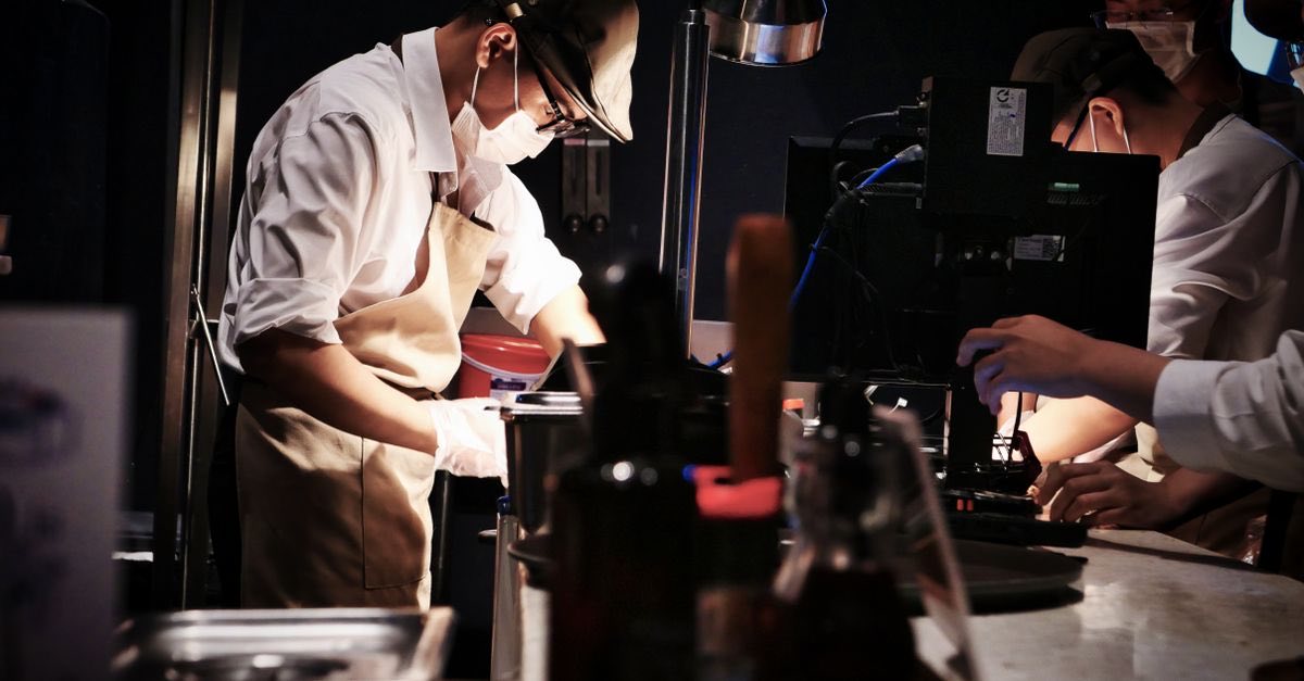 Restaurant team working in a commercial kitchen